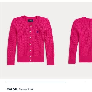 Ralph Lauren Mini Cable Cotton Cardigan